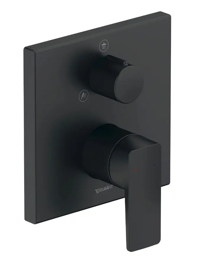 Duravit Manhattan - zemapmetuma maisītājs, 2 patērētājiem, matēti melns MH4210012046