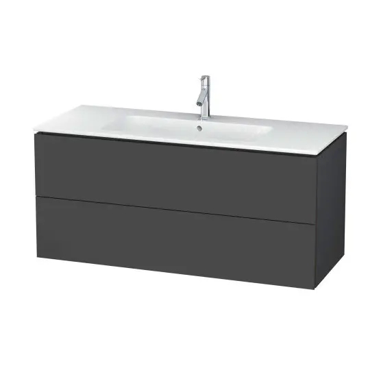 Duravit L-Cube - izlietnes apakšskapis 55x122x48 cm, 2 atvilktnes, grafīta matēts LC624304949