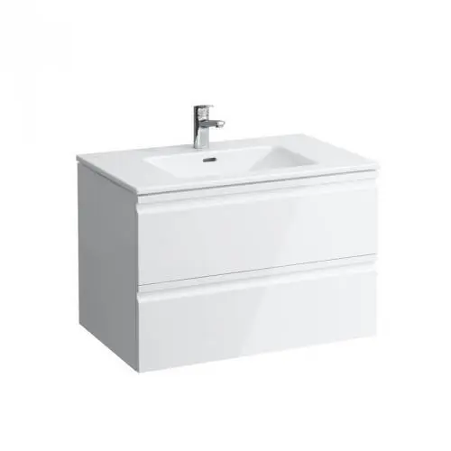 Laufen Pro S - izlietne ar zemizlietnes skapi, 80x50 cm, 2 atvilktnes, balts matēts H8619634631041