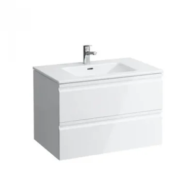 Laufen Pro S - izlietne ar zem izlietnes skapi, 80x50 cm, 2 atvilktnes, balts spīdīgs H8619634751041