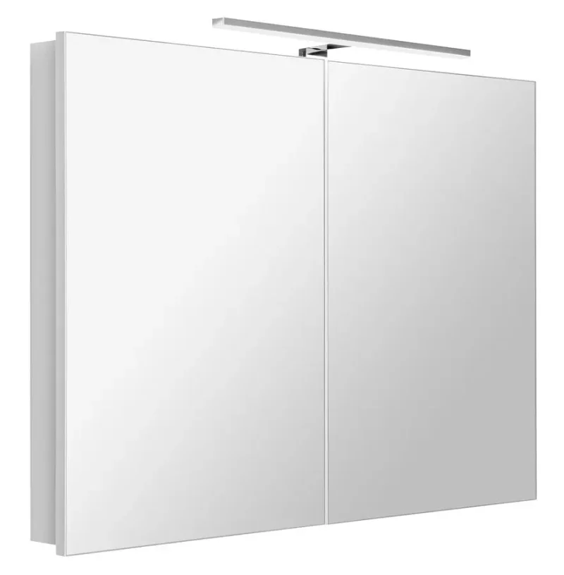 Sapho Greta - spoguļskapis ar LED apgaismojumu 101x70x14 cm, 2 durvis, matēti balts GR100-0031