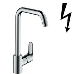 Hansgrohe Focus M41 - virtuves izlietnes vienas sviras maisītājs zemam spiedienam / atvērtajiem ūdens sildītājiem, hromēts 31822000