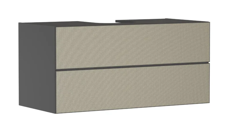 Hansgrohe Xevolos E - izlietnes apakšskapītis 118x56x55 cm, 2 atvilktnes, matēti pelēks/bronza 54195390