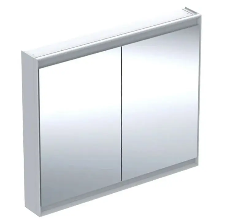 Geberit ONE - spoguļskapītis ar LED apgaismojumu, 105x90x15 cm, 2 durvis, balts 505.814.00.2