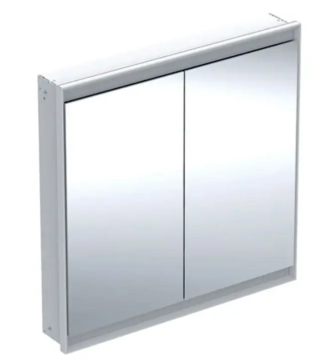 Geberit ONE - spoguļskapis ar LED apgaismojumu, 90x90x15 cm, 2 durvis, zemapmetuma montāža, metāls 505.803.00.1
