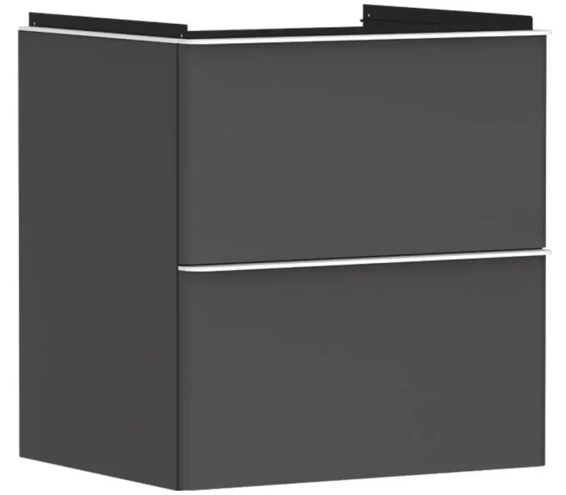 Hansgrohe Xelu Q - izlietnes skapītis, 63x58x50 cm, 2 atvilktnes, matēti pelēks/matēti balts 54024700