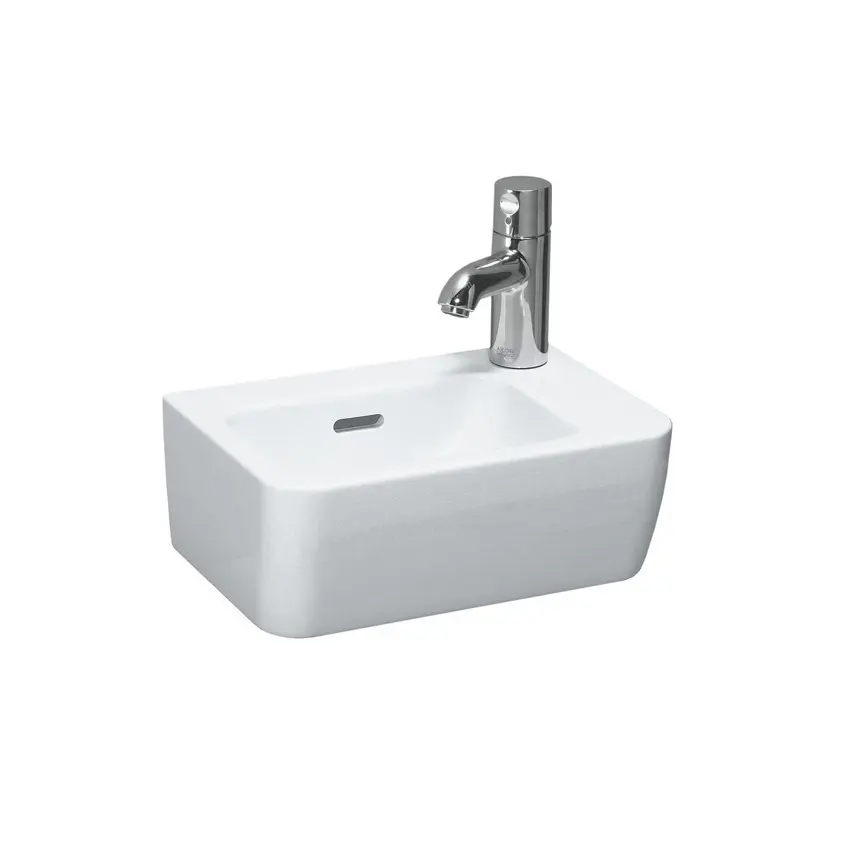 Laufen Pro - roku mazgājamā izlietne, 36x25 cm, 1 jaucējkrāna caurums labajā pusē, LCC, balta H8169554001061