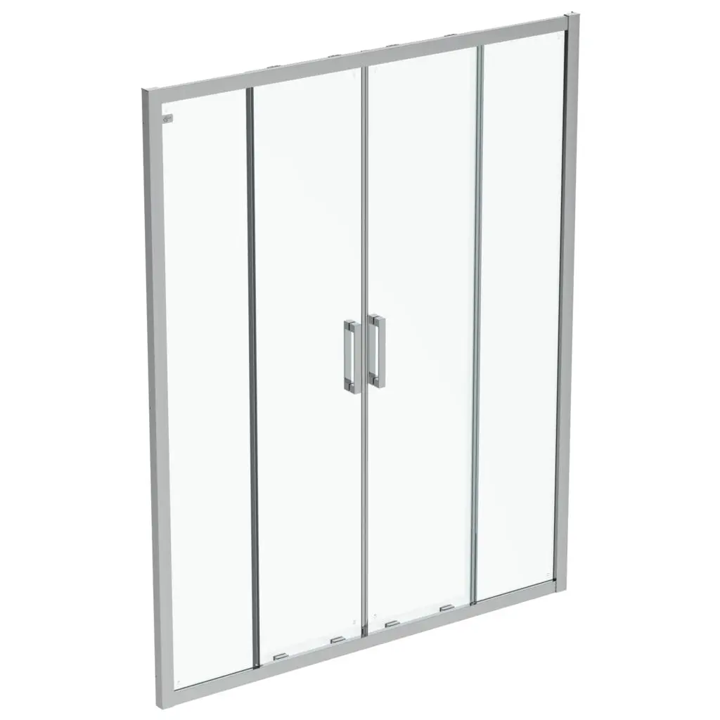 Ideal Standard Connect 2 - bīdāmās durvis, 4 daļas, 160 cm, Silver Bright/caurspīdīgs stikls K9282EO