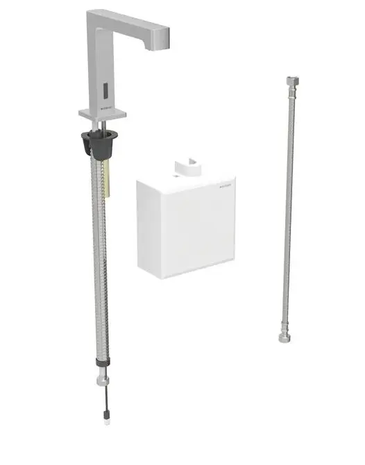 Geberit Brenta - elektronisks izlietnes vārsts, ģeneratora darbība, easy to clean, matēts nerūsējošais tērauds 116.175.SN.1