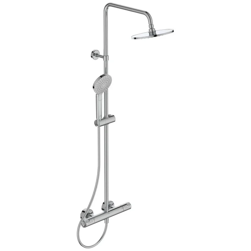 Ideal Standard CeraTherm - dušas sistēma ar dušas termostatu T50, 20 cm, 3 strūklas veidi, hroms A7225AA