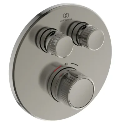 Ideal Standard CeraTherm Navigo - termostatisks dušas maisītājs, zemapmetuma, 2 ierīcēm, Silver Storm A7296GN