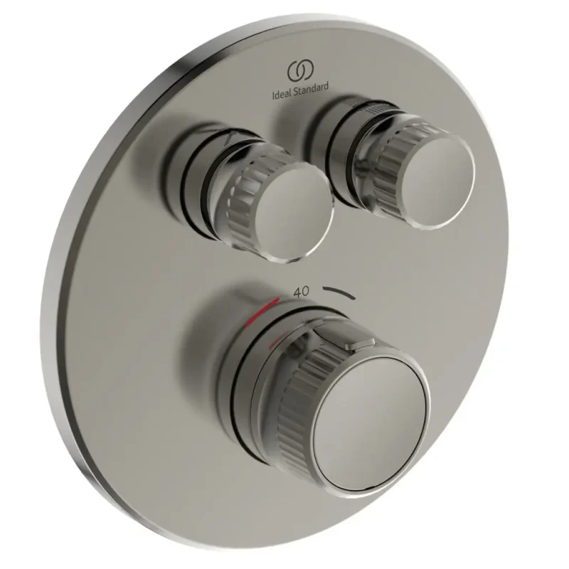 Ideal Standard CeraTherm Navigo - termostatisks dušas maisītājs, zemapmetuma, 2 ierīcēm, Silver Storm A7296GN