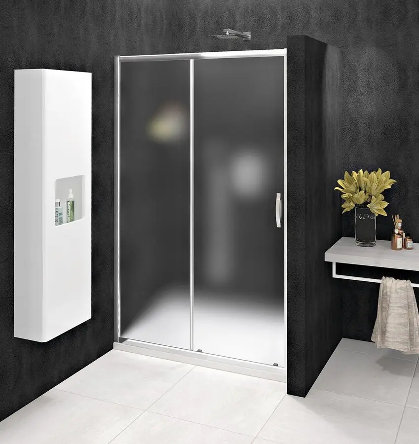 Gelco Sigma - dušas durvis Simply divdaļīgas 100 cm, pārklāts stikls, alumīnijs/stikls spīdīgs Brick GS4210