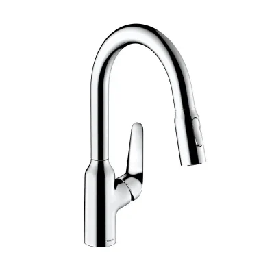 Hansgrohe Focus M42 - virtuves izlietnes maisītājs M429-H180 ar izvelkamu dušu, hroms 71801000