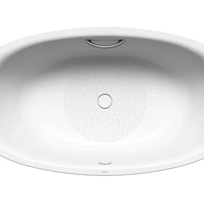 Kaldewei Avantgarde - vanna Ellipso Duo Oval 232, 190x100 cm, ar rokturiem, pretslīdes, balta 286210220001