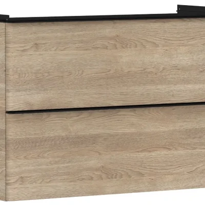 Hansgrohe Xelu Q - izlietnes apakšskapītis, 63x98x50 cm, 2 atvilktnes, dabīgs ozols/melns matēts 54033670