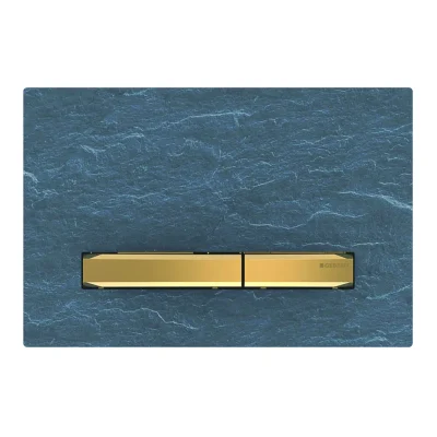 Geberit Sigma50 - vadības plate, 2 daudzumu skalošana, šīferis Mustang/misiņš 115.672.JM.2