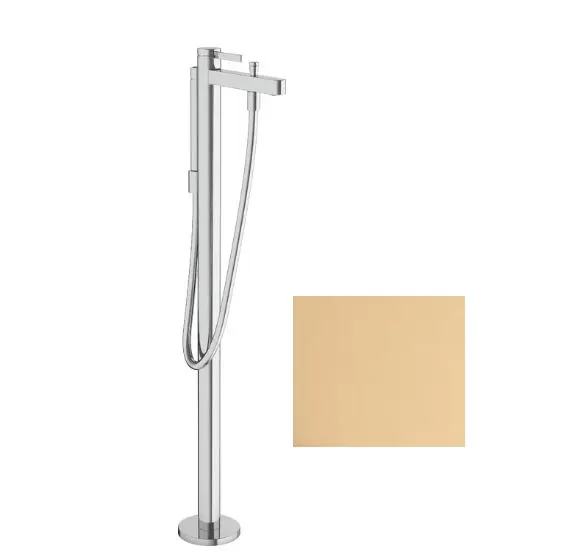 Hansgrohe Finoris - vannas maisītājs, grīdas montāža, ar piederumiem, birstēta bronza 76445140