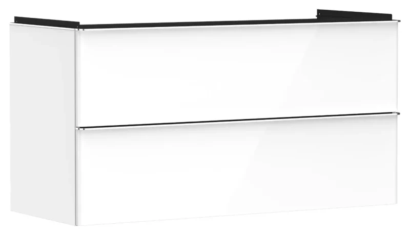 Hansgrohe Xelu Q - izlietnes zemskapītis, 63x118x50 cm, 2 atvilktnes, balts spīdīgs/hroms 54035000