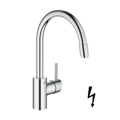 Grohe Concetto - virtuves izlietnes maisītājs ar izvelkamu trauku dušu, hromēts 31212003