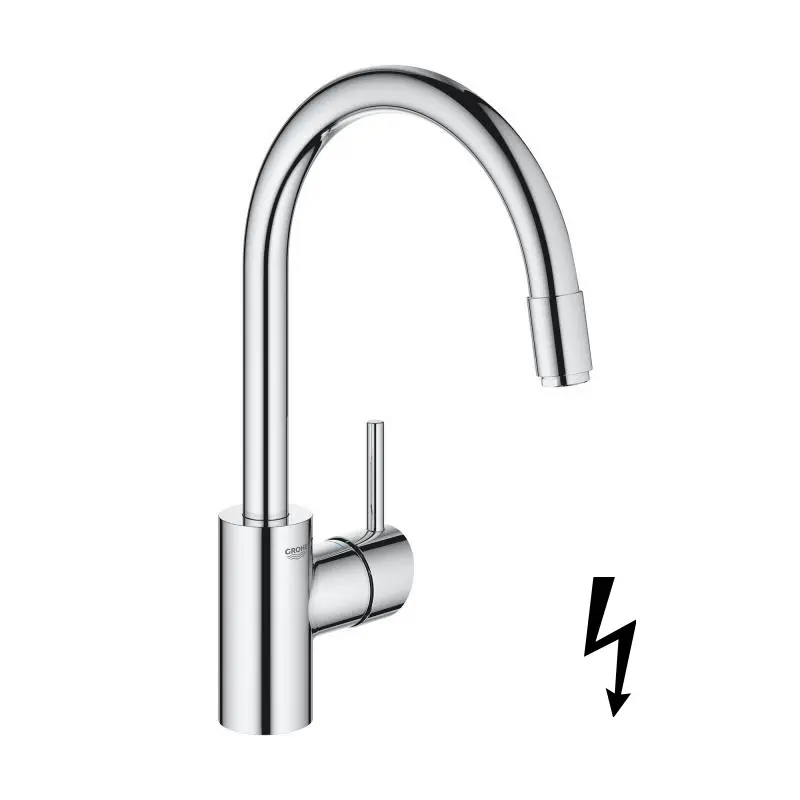Grohe Concetto - virtuves izlietnes maisītājs ar izvelkamu trauku dušu, hromēts 31212003