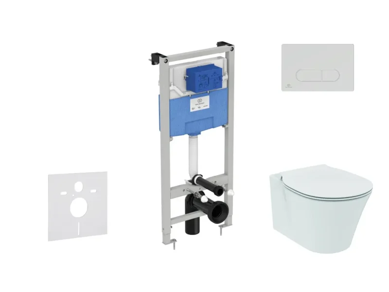 Ideal Standard ProSys - komplekts - priekšsienas elements, tualete un WC sēdeklis Connect Air, vadības plate Oleas M1, Aquablade, SoftClose, hroms ProSys120M SP24