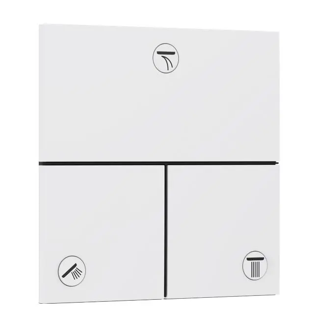 Hansgrohe ShowerSelect Comfort - zemapmetuma vārsts, 3 patērētājiem, balts matēts 15573700