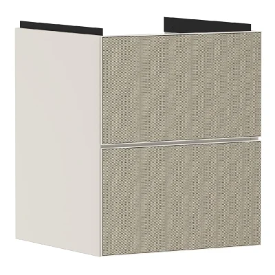Hansgrohe Xevolos E - izlietnes apakšskapītis 58x48x48 cm, 2 atvilktnes, matēti bēšs/bronza 54173390