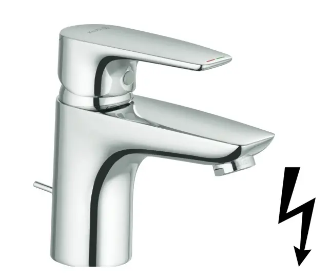 Kludi Pure&Solid - izlietnes maisītājs ar noteci, hroms 342760575
