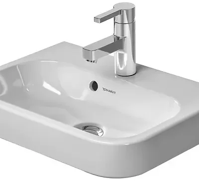 Duravit Happy D.2 - rokas izlietne 50x36 cm, 1 jaucējkrāna caurums, Alpu balts 0710500000