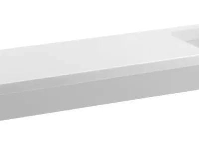 Sapho Abeline - plaukts, garums 60 cm, 2 caurumi, matēti balts AE602-0101