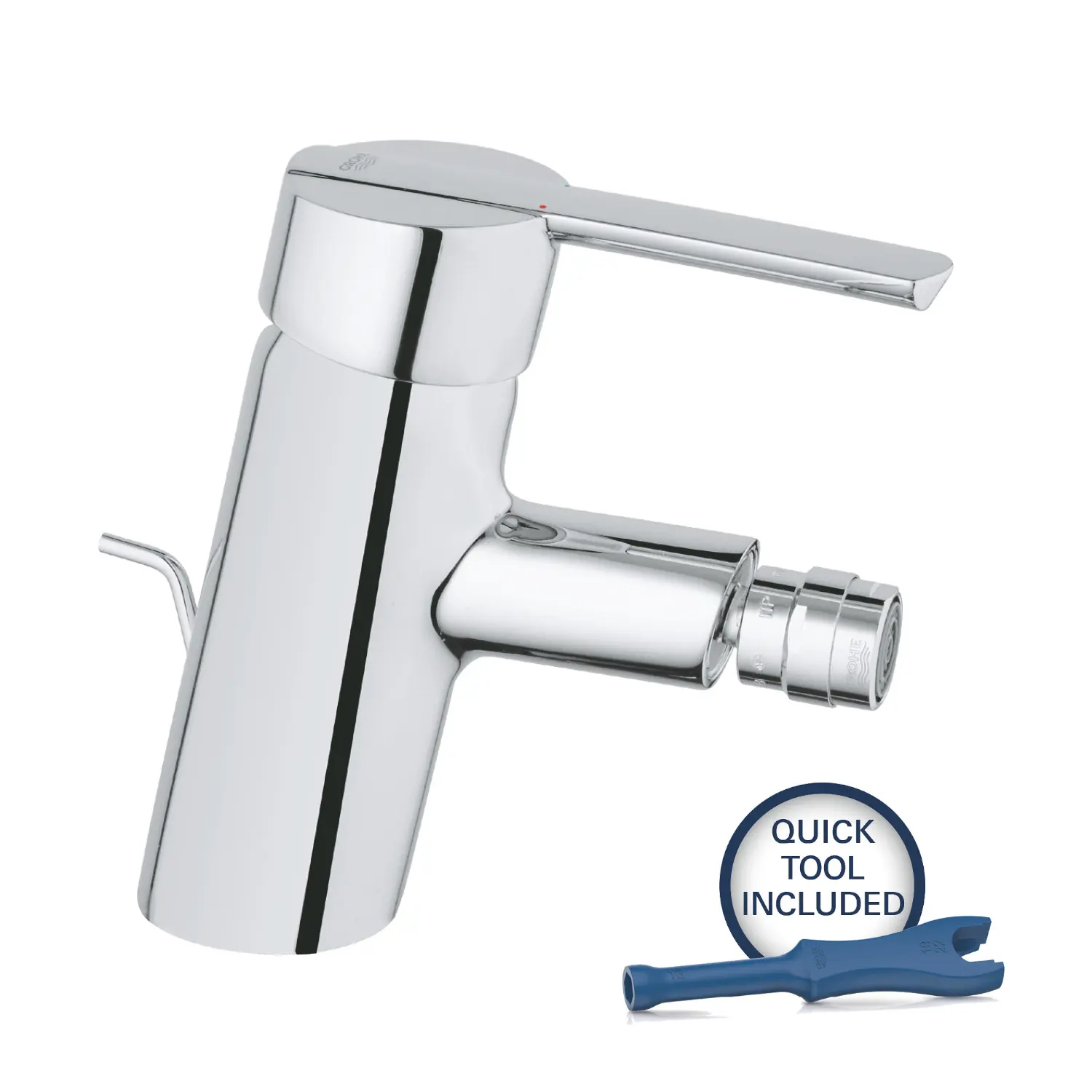 Grohe Feel - bideta maisītājs ar noteces komplektu, hroms 32558000