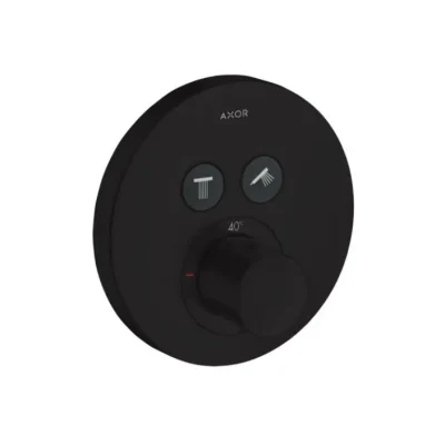 Axor ShowerSelect - zemapmetuma termostats 2 patērētājiem, melns matēts 36723670
