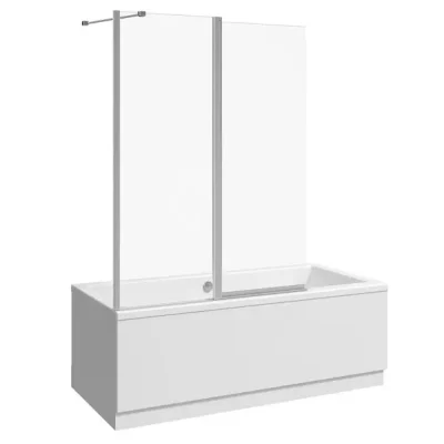 Jika Nion - vannas aizsargs divdaļīgs L/R, 115x150 cm, Jika Perla Glass, sudrabs/caurspīdīgs stikls H2572N60026681