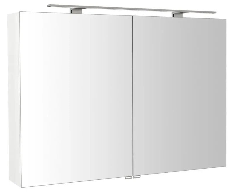 Sapho Riwa - spoguļskapis ar LED apgaismojumu, 101x70x17 cm, balts spīdīgs RIW100-0030