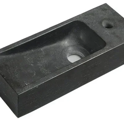 Sapho Blok - rokas izlietne 38x14 cm, bez pārplūdes, krāna caurums, antracīts 2401-31