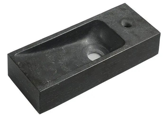 Sapho Blok - rokas izlietne 38x14 cm, bez pārplūdes, krāna caurums, antracīts 2401-31