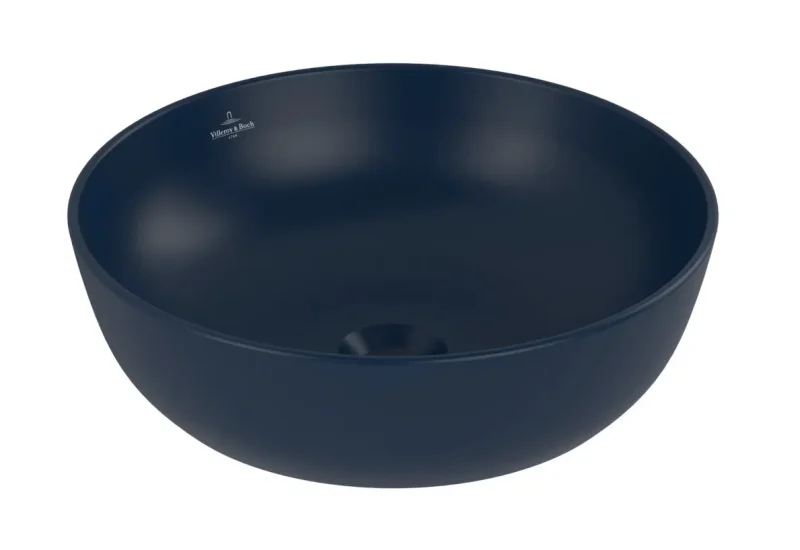Villeroy & Boch Artis - izlietne uz virsmas montāžai, diametrs 43 cm, bez pārplūdes, bez jaucējkrāna cauruma, CeramicPlus, Nightfall 417943R6