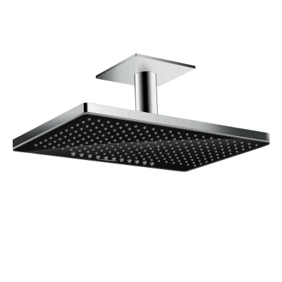 Hansgrohe Rainmaker Select - galvas duša 460, izvirzījums 10 cm, 2 strūklas, melna / hromēta 24004600