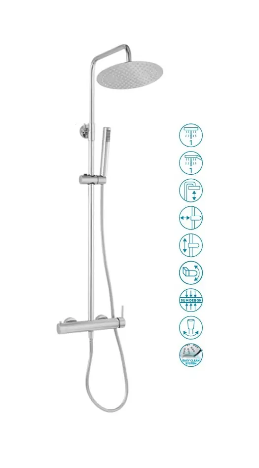 Novaservis Ferro Ciriculus - dušas komplekts ar maisītāju, diametrs 25 cm, hroms NP85-BCK7U