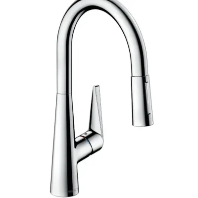 Hansgrohe Talis M51 - virtuves izlietnes maisītājs Talis, ar izvelkamu dušu, sBox, EcoSmart, hromēts 73876000