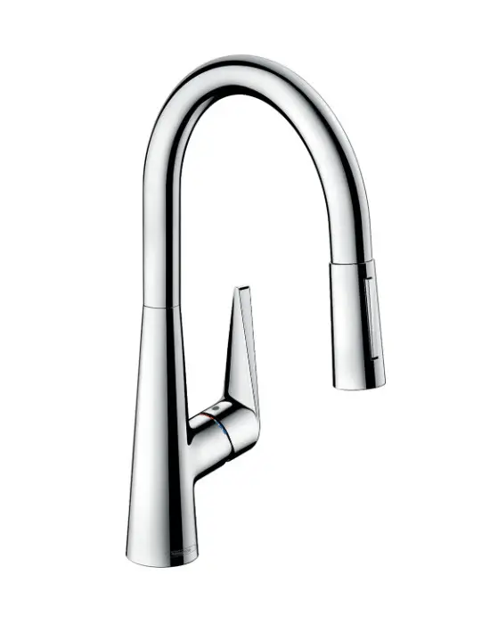 Hansgrohe Talis M51 - virtuves izlietnes maisītājs Talis, ar izvelkamu dušu, sBox, EcoSmart, hromēts 73876000