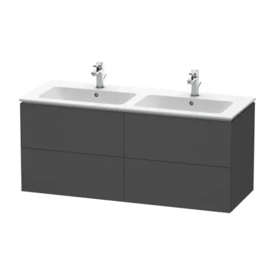 Duravit L-Cube - izlietnes apakšskapis 55x129x48 cm, 4 atvilktnes, grafīta matēts LC625904949