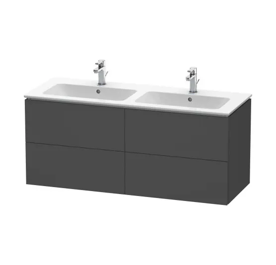 Duravit L-Cube - izlietnes apakšskapis 55x129x48 cm, 4 atvilktnes, grafīta matēts LC625904949