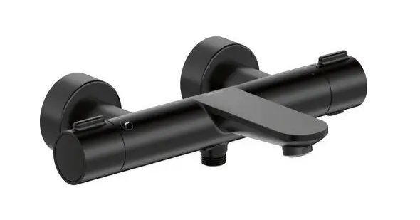 Duravit Wave - termostata vannas maisītājs, melns matēts WA5220000046