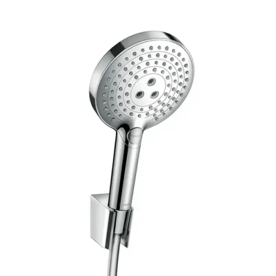 Hansgrohe Raindance Select S - dušas komplekts 120, 3 strūklas veidi, turētājs un šļūtene, hroms 26701000