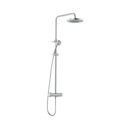 Kludi Logo - dušas komplekts ar termostatu, diametrs 25 cm, 3 strūklas veidi, hroms 6808205-00