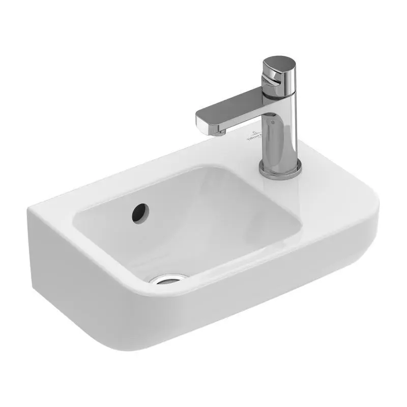 Villeroy & Boch Architectura - roku mazgājamā izlietne 36x22 cm, ar pārplūdi, ar jaucējkrāna caurumu labajā pusē, Alpu balts 43733601