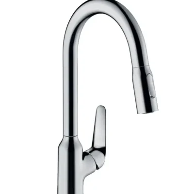 Hansgrohe Focus M42 - virtuves izlietnes maisītājs M429-H220 ar izvelkamu dušu, hroms 71800000