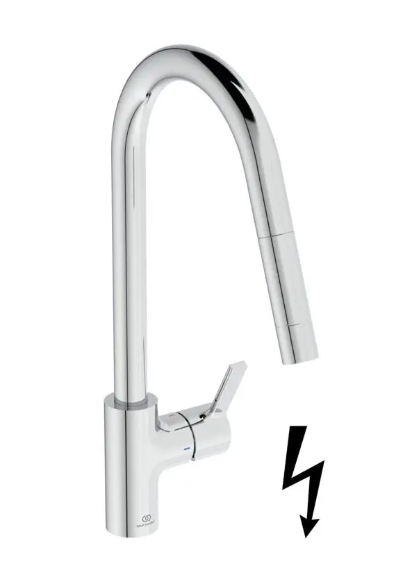 Ideal Standard Gusto - virtuves izlietnes maisītājs ar izvelkamu izteku, hroms BD415AA